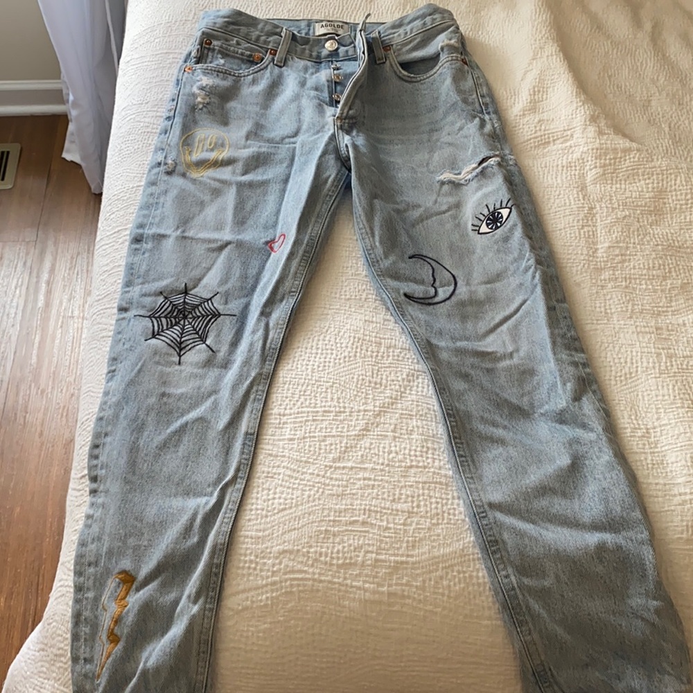 New Agolde patched jeans, very rare and hard to find